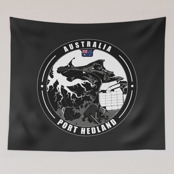 Item preview, Port Hedland Australia City Map  designed and sold by Thistle-TShop.