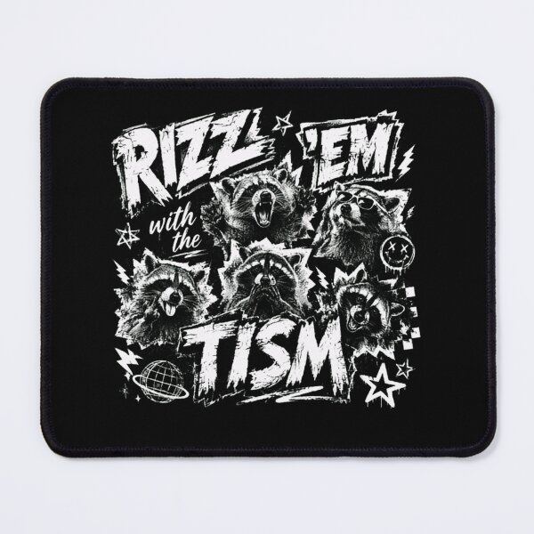 Item preview, Rizz Em With The Tism Autism Neurodivergent Meme Slang designed and sold by JonesFlora2025.