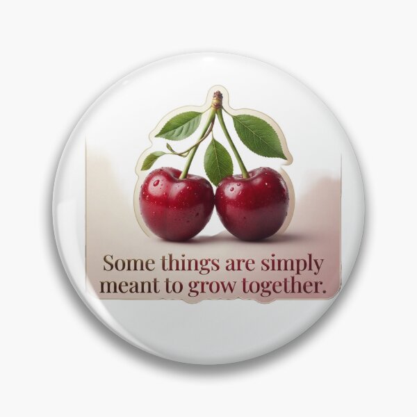 Item preview, Some Things Are Simply Meant to Grow Together – Beautiful Cherry Sticker Design designed and sold by CreativeNest Prints.
