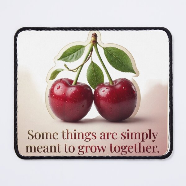 Item preview, Some Things Are Simply Meant to Grow Together – Beautiful Cherry Sticker Design designed and sold by CreativeNest Prints.
