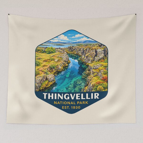 Item preview, Thingvellir National Park Iceland – Vintage Nordic Wilderness Adventure designed and sold by Gideon Emmerich.