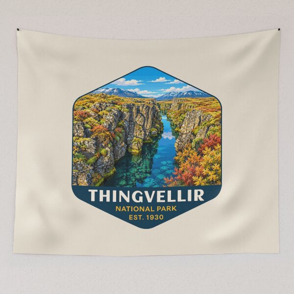 Item preview, Thingvellir National Park Iceland – Vintage Nordic Wilderness Adventure designed and sold by Gideon Emmerich.