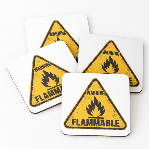 Item preview, Warning Flammable Danger Hazard Safety Humorous Personality designed and sold by HumansStuck12.
