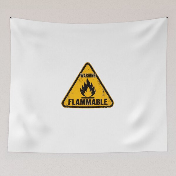 Item preview, Warning Flammable Danger Hazard Safety Humorous Personality designed and sold by HumansStuck12.