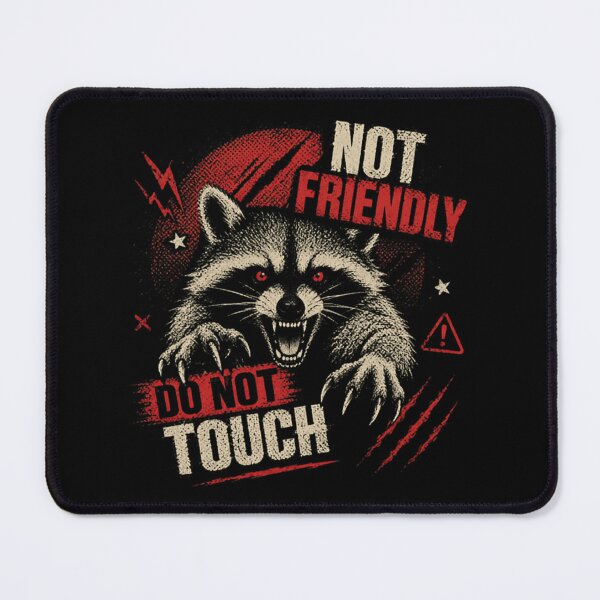 Item preview, Not Friendly Do Not Touch Raccoon Wildlife Lover designed and sold by JonesFlora2025.