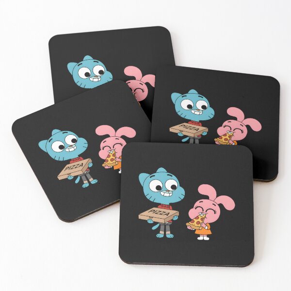 Item preview, Gumball And Anais Pizza Box – Funny Food Cartoon designed and sold by SabrNicola.