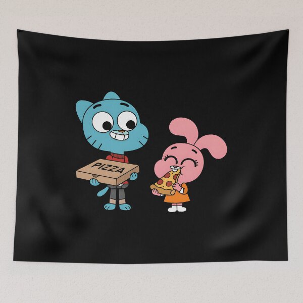Item preview, Gumball And Anais Pizza Box – Funny Food Cartoon designed and sold by SabrNicola.