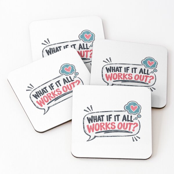 Item preview, What If It All Works Out? Optimism Motivation Positive Thinking Inspirational Quote designed and sold by SkeletonsDanger.