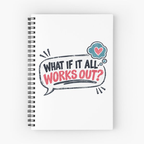 Item preview, What If It All Works Out? Optimism Motivation Positive Thinking Inspirational Quote designed and sold by SkeletonsDanger.