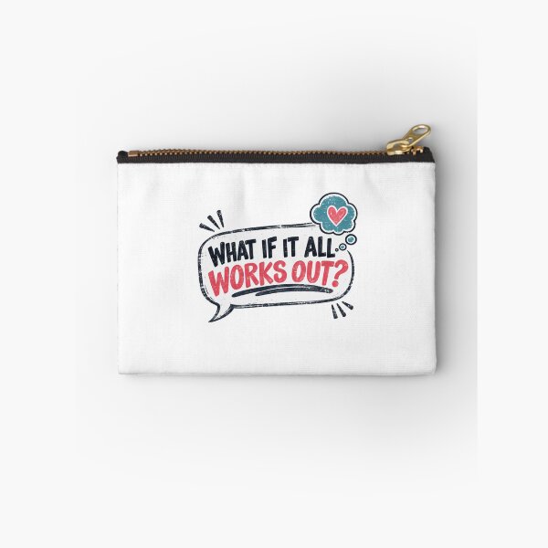 Item preview, What If It All Works Out? Optimism Motivation Positive Thinking Inspirational Quote designed and sold by SkeletonsDanger.