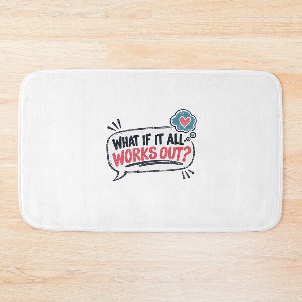Item preview, What If It All Works Out? Optimism Motivation Positive Thinking Inspirational Quote designed and sold by SkeletonsDanger.