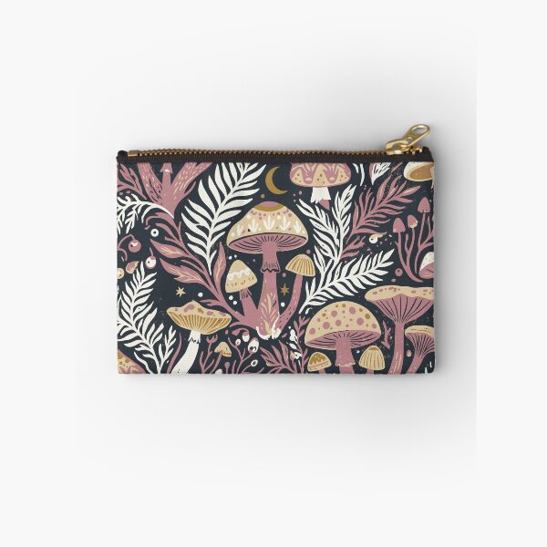 Item preview, Mystic Mushrooms and Ferns in the Retro Night designed and sold by Pattique.