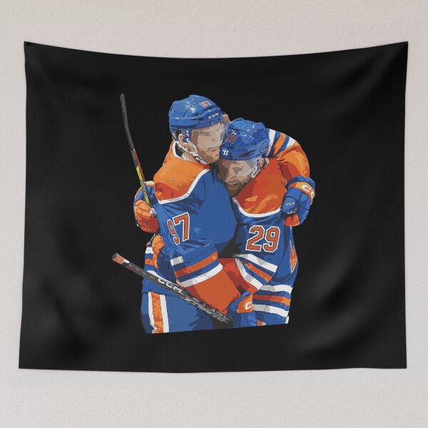 Item preview, Dynamic Hockey Duo Celebration Art designed and sold by NICHONING12.