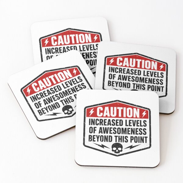 Item preview, Caution Increased Levels Of Awesomeness Beyond This Point Humorous Warning Sign Awesome Personality designed and sold by HumansStuck12.