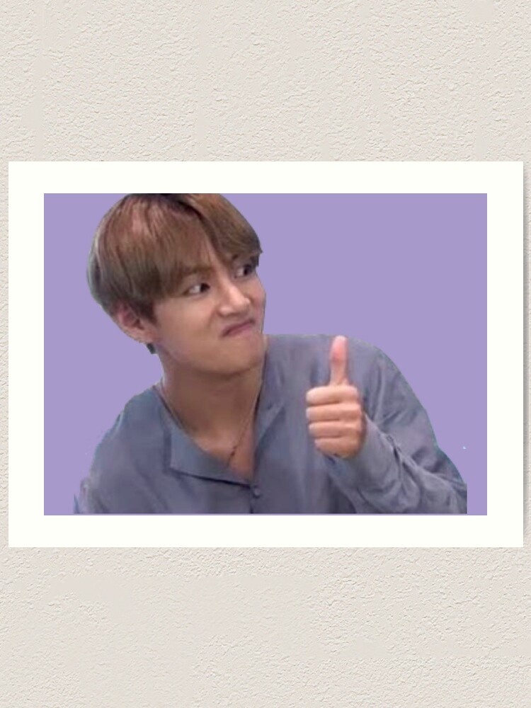 Bts V Thumbs Up Art Print By Carrieyung Redbubble