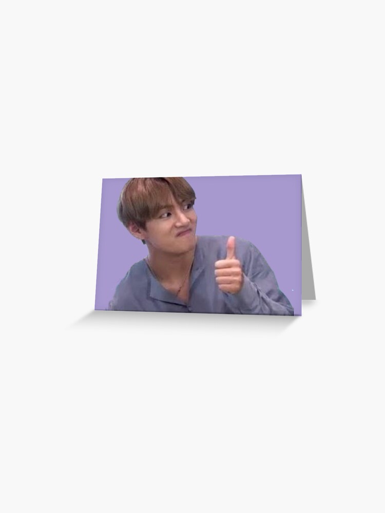 Bts V Thumbs Up Greeting Card By Carrieyung Redbubble