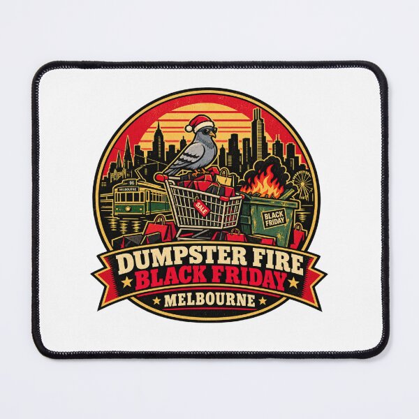 Item preview, Dumpster Fire Black Friday Shirt – Melbourne Funny Shopping Meme Design designed and sold by Globalcitytees.