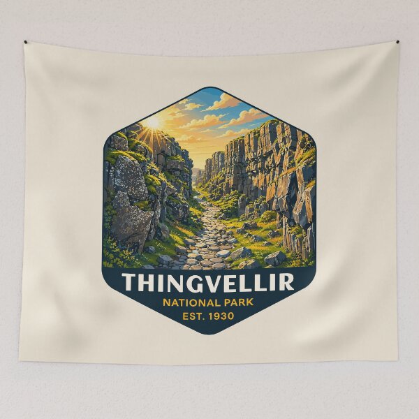 Item preview, Thingvellir National Park Iceland – Vintage Nordic Wilderness Adventure designed and sold by Gideon Emmerich.