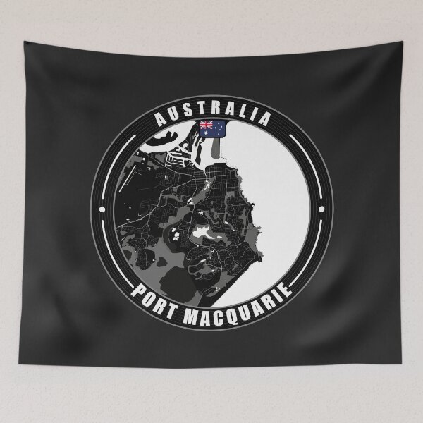 Item preview, Port Macquarie Australia City Map  designed and sold by Thistle-TShop.