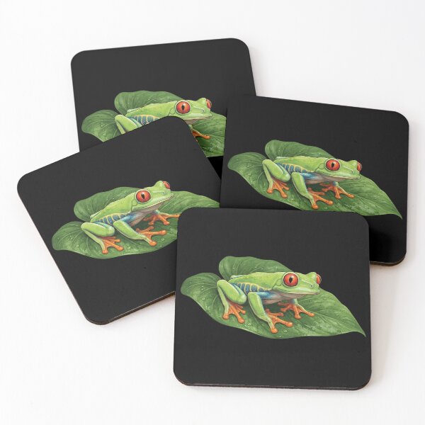 Item preview, Red Eye Tree Frog On Leaf Rainforest Animal designed and sold by CF_VintageDesign.