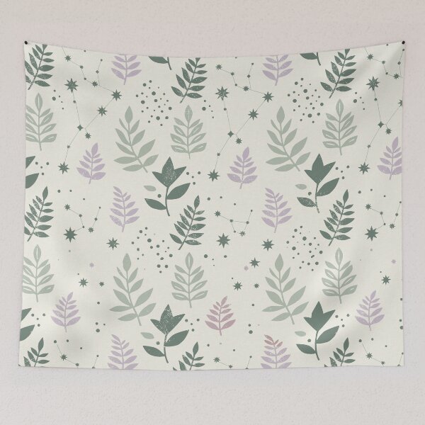 Item preview, Celestial Constellations in the Mauve and Retro Green Garden designed and sold by Pattique.