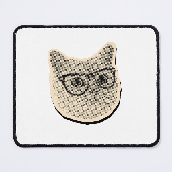 Item preview, Intelligent Cat With Glasses Feline Pet Lover designed and sold by SkeletonsDanger.