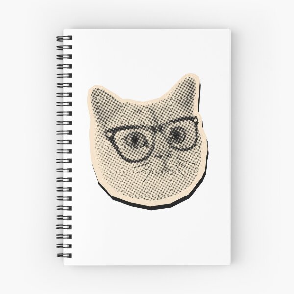 Item preview, Intelligent Cat With Glasses Feline Pet Lover designed and sold by SkeletonsDanger.