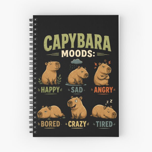 Item preview, Capybara Moods Happy Sad Angry Bored Crazy Tired Animal Lover Fan Gift designed and sold by JonesFlora2025.