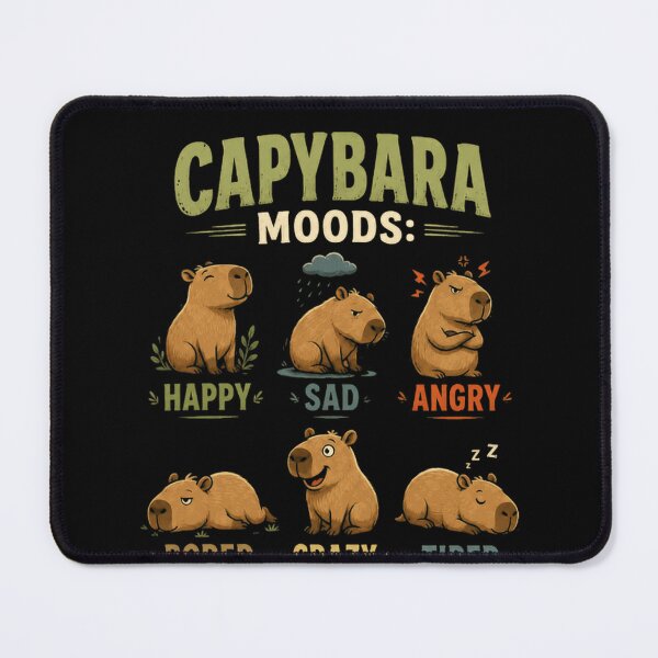 Item preview, Capybara Moods Happy Sad Angry Bored Crazy Tired Animal Lover Fan Gift designed and sold by JonesFlora2025.