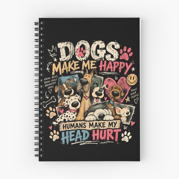 Item preview, Dogs Make Me Happy Humans Make My Head Hurt Dog Lover Pet Owner Introvert Animal Lover designed and sold by RetroMini2026.