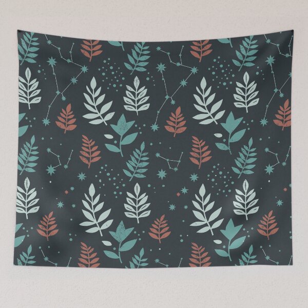Item preview, Mystical Constellations in the Retro Botanical Night designed and sold by Pattique.