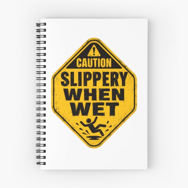 Item preview, Caution Slippery When Wet Humorous Safety Warning Worker designed and sold by HumansStuck12.