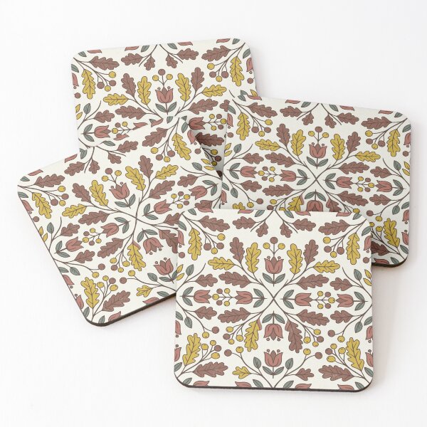 Item preview, Autumn Botanical Symmetry with Retro Oak Leaves designed and sold by Pattique.