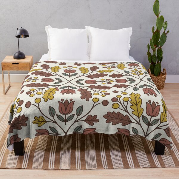 Item preview, Autumn Botanical Symmetry with Retro Oak Leaves designed and sold by Pattique.