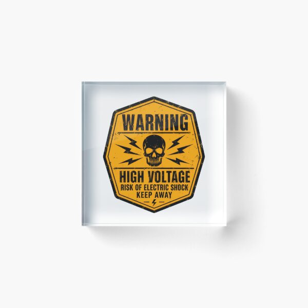 Item preview, Warning High Voltage Risk Of Electric Shock Keep Away Electrician Electrical Safety designed and sold by HumansStuck12.
