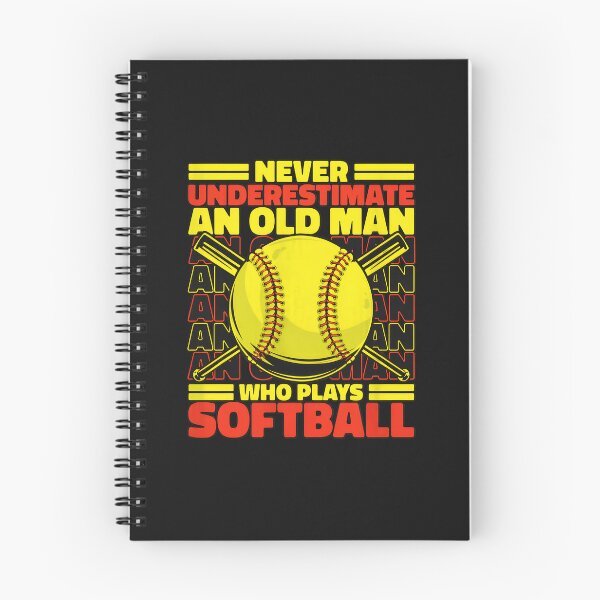 Item preview, Never Underestimate Old Man Softball Player Graphic designed and sold by YarningsandYear.
