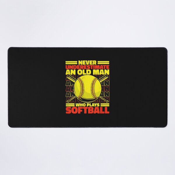 Item preview, Never Underestimate Old Man Softball Player Graphic designed and sold by YarningsandYear.