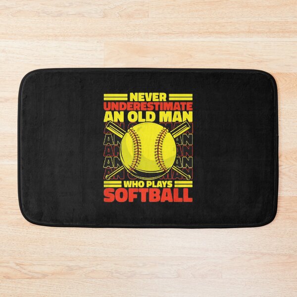 Item preview, Never Underestimate Old Man Softball Player Graphic designed and sold by YarningsandYear.