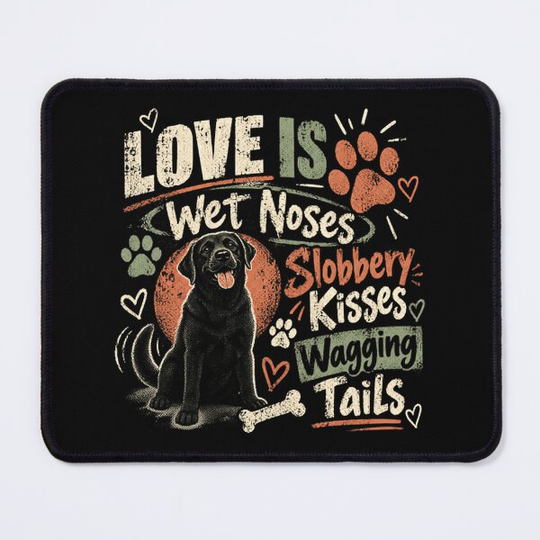 Item preview, Love Is Wet Noses Slobbery Kisses Wagging Tails Dog Lover Pet Parent Labrador Owner designed and sold by JonesFlora2025.