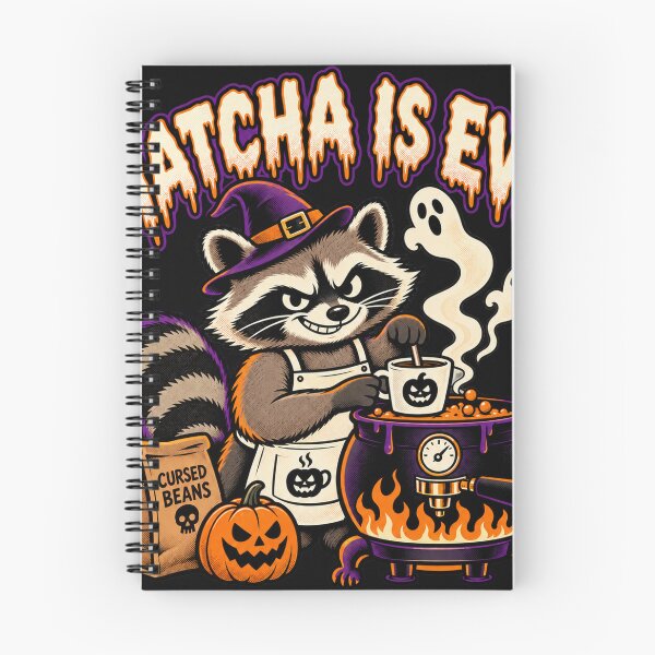 Item preview, matcha is evil - raccoon witch barista designed and sold by mnkyride.