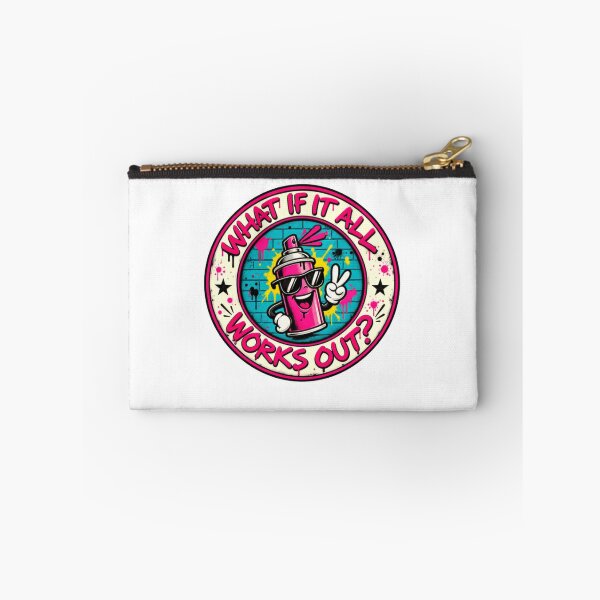 Item preview, What If It All Works Out? Graffiti Street Art Optimist Motivational Quote designed and sold by SkeletonsDanger.