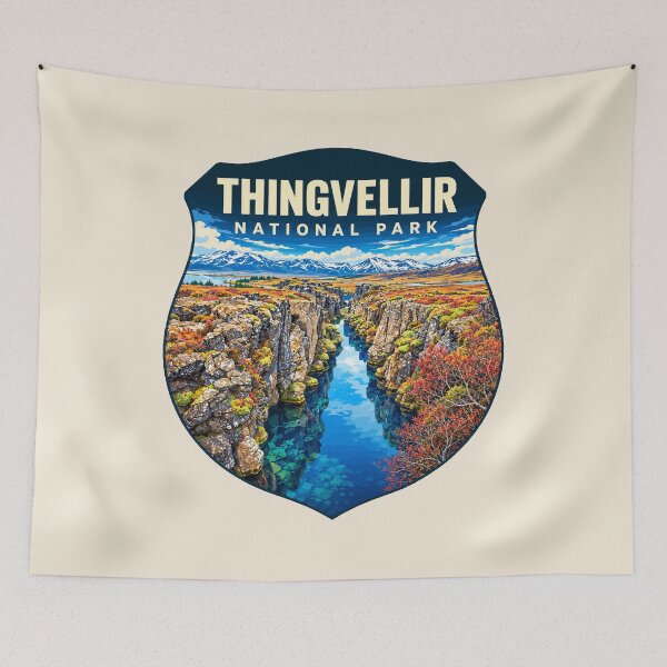 Item preview, Thingvellir National Park Iceland – Vintage Nordic Wilderness Adventure designed and sold by Gideon Emmerich.