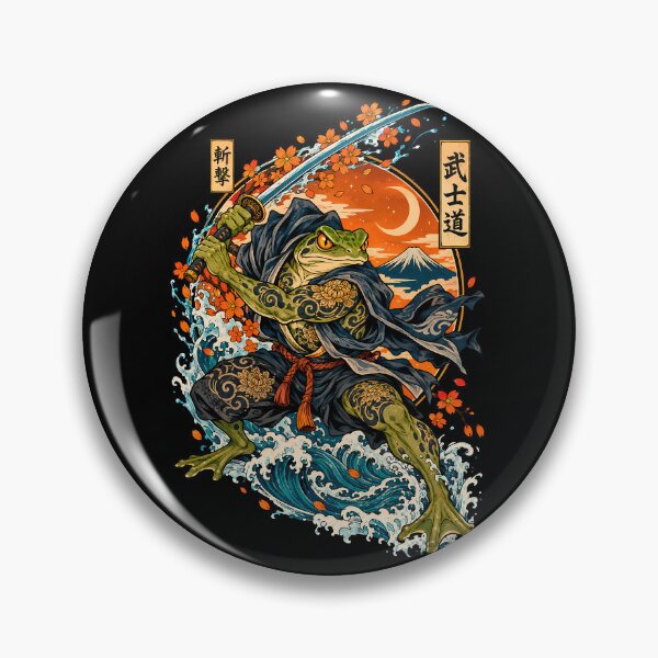 Item preview, Samurai Frog  2 - Ukiyo-e Warrior Toad  designed and sold by TheSamuraiCat.