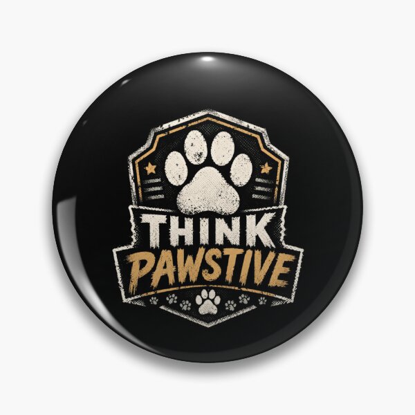 Item preview, Think Pawstive Dog Lover Pet Owner Positive Canine Pun designed and sold by RetroMini2026.