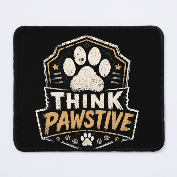 Item preview, Think Pawstive Dog Lover Pet Owner Positive Canine Pun designed and sold by RetroMini2026.