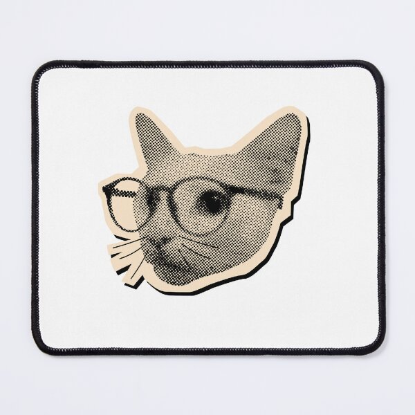 Item preview, Smart Cat With Glasses Feline Lover Bookworm designed and sold by SkeletonsDanger.