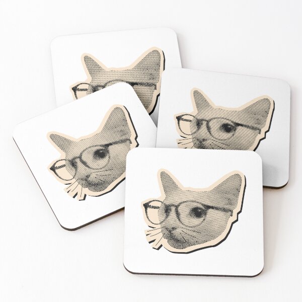 Item preview, Smart Cat With Glasses Feline Lover Bookworm designed and sold by SkeletonsDanger.