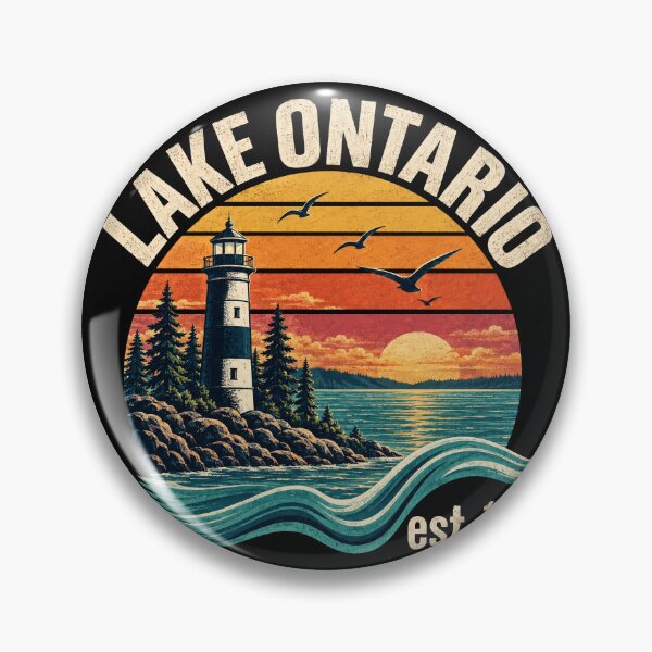 Item preview, Anti-Trump Lake Ontario Est 1615 Lighthouse Retro Sunset Graphic designed and sold by TorpStore.