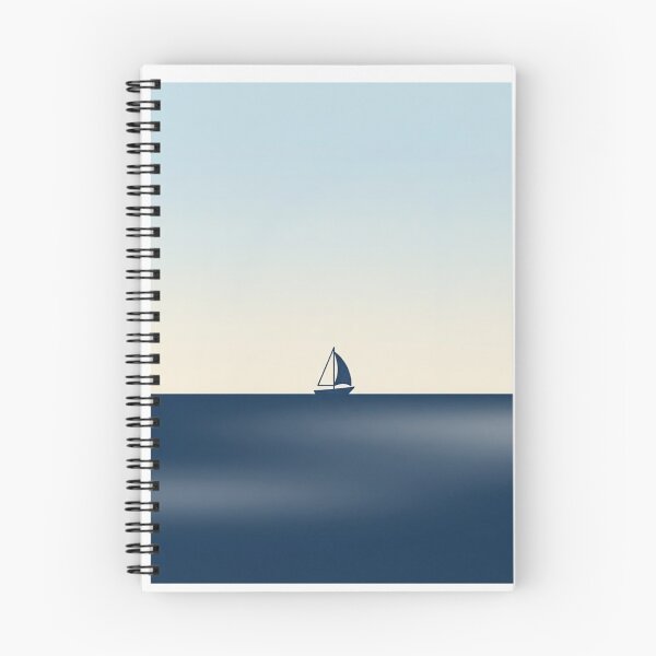 Item preview, Distant Sailboat Horizon | Minimalist Ocean Gradient Print designed and sold by Zaramodo.
