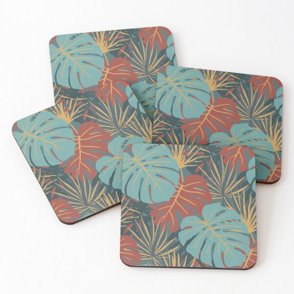 Item preview, Retro Monstera Leaves and Tropical Palm Trees designed and sold by Pattique.